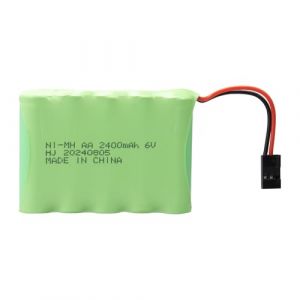 MXJFYY Batterie récepteur RX NiMH 6 V 2400 mAh avec connecteurs Hitec, Batterie pour émetteur Radio de contrôleur de servo d'avion Futaba, JR, Avions/Avions/hélicoptères RC (TRENTINO, neuf)