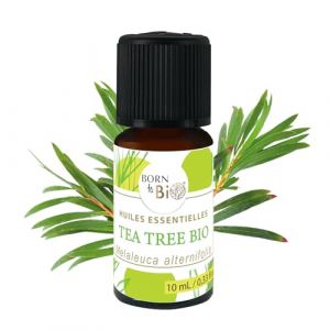 BORN TO BIO Huile Essentielle Tea Tree Bio - 100% Pure et Naturelle - Propriétés Antiseptiques et Purifiantes - Huile Essentielle Arbre à Thé - Certifié AB - 10ml (Born To BIO, neuf)
