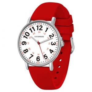 aswan watch Montre Analogique &agrave; Quartz pour Femme et Homme avec Bracelet en Silicone,bo&icirc;tier de 38 mm, 3 Aiguilles,Cadran Lumineux,Gros Chiffres (zsfei, neuf)