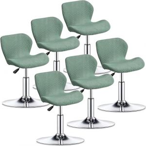 Housse Tabouret de Bar en Velours/Incurv&eacute; Lot de 2/4/6 Extensible Couvre de Tabouret de Bar de pub Couverture de Tabouret Haute Housse Chaise de Salle a Manger Couvre Protecion De Chaise ( Color : #5 (Lausit Zenr, neuf)