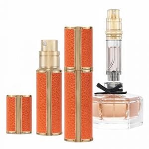 muilsae AG00OR Vaporisateur Parfum, 5 ml Flacon rechargeable, Vaporisateur de voyage portable, adapt&eacute; au sac &agrave; main, au voyage, pour femmes et hommes (orange) (Aromamuse, neuf)