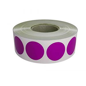 Rond Cercle Dots Stickers Rouleaux d'étiquettes en couleurs assorties de 1,9 cm – étiquette Autocollant pour l'Inventaire d'étiquetage 19 mm – Adhésif permanent par Royal Vert 1050 violet (RoyalGreenMarketEU, neuf)