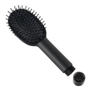 Brosse à cheveux avec compartiment secret - Noir - Brosse à cheveux de voyage - Brosse à cheveux - Peigne pour cacher des objets de valeur - Rangement de l'argent liquide et des bijoux (sanyusong, neuf)