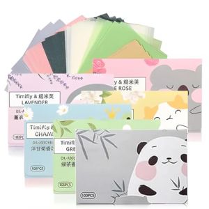 WUMZIRA 600 Pi&egrave;ce Feuille De Buvard D'Huile Pour Le Visage, Papier Matifiante Visage, Papier Matifiant Pour Les Soins De La Peau Huileuse, Hommes Et FemmesHuile Faciale Contr&ocirc;l&eacute;e (LI SHANG RU DE DIAN, neuf)