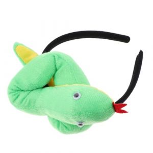 Ipetboom Bandeau De Serpent Moelleux Bandeau De Maquillage Casque De Fête D'halloween Peluche Serpent Casque D'halloween Accessoire De Costume D'animal Peluche Vert (KinRoZ, neuf)