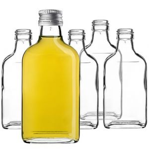 KADAX Lot de 10 petites bouteilles en verre de 200 ml avec bouchon &agrave; vis, bouteilles vides &agrave; remplir, mini bouteilles de liqueur, bouteilles d'alcool (argent&eacute;) (KADAX, neuf)
