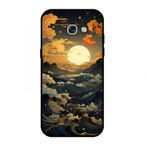 KARTXITAI Coque Compatible avec Samsung Galaxy A5 (2017),Housse &Eacute;tui de Protection en Silicone en Gel TPU Souple Case Cover Ultra Douce Emp&ecirc;che Rayures Shock-Absorption - Mer,Lune (KARTXITAI, neuf)