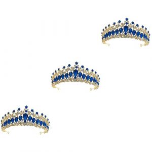 FRCOLOR 3 Pièces Couronne Pour La Mariée Diadème De Mariage Diadème De Demoiselle D'honneur Diadème En Strass Accessoires De Cheveux De Mariée Bandeau De Mariage Bandeau Diadème De Mariée (White Beach, neuf)