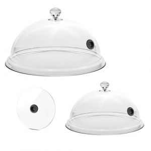 D&ocirc;mes pour pistolet fumoir avec disque gratuit pour fumer cocktail. &Agrave; utiliser avec fumoir &agrave; froid - pistolet fumoir (set d&ocirc;mes pour fumoir et disque) (MB PRO SRLS, neuf)