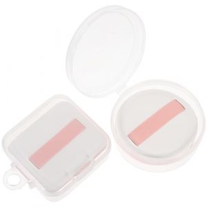 TOYANDONA Lot de 2 &Eacute;ponges &agrave; Maquillage pour Poudre Visage R&eacute;utilisables Douces et Souples Usage Humide et Sec Dimensions Compactes Couleurs Rouge et Rose Applicateurs pour Fond de (Y HEART, neuf)