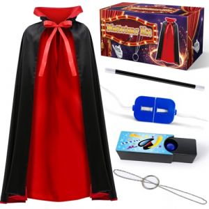 PATIFEED Kit de Magie, Costume de Magicien avec Cape, Jeu de Magie pour Enfants 6 7 8 9 10 11 12 (PATIFEED UK, neuf)