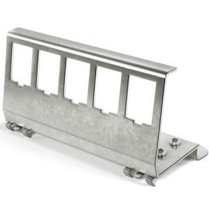 HB-DIGITAL Adaptateur de rail DIN pour module Keystone RJ45 &agrave; 5 ports, support en m&eacute;tal en acier inoxydable, 1,5 mm, pour montage sur rail DIN 35 mm, convient pour modules Keystone 14 x 16 mm (HB-DIGITAL, neuf)