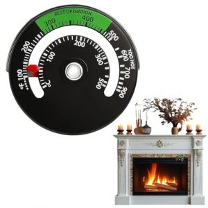 Stalora Thermom&egrave;tre Magn&eacute;tique pour Chemin&eacute;e et Po&ecirc;le, Accessoire de Temp&eacute;rature pour Bois, Po&ecirc;le &agrave; Granules, Jauge de Temp&eacute;rature pour Tuyau Rond, Id&eacute;al pour Four et Chauffage (XinMingLiStore, neuf)