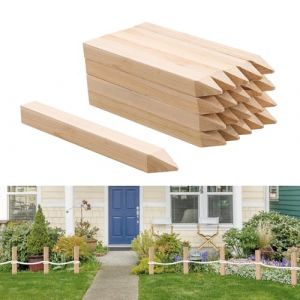 VEVOR Piquets de Cl&ocirc;ture Jardin en Bois, Lot de 20, Poteaux Bois &agrave; Pointe 25,4 x 25,4 x 304,8 mm, Piquets pour Cl&ocirc;tures Anti-&eacute;rosion, D&eacute;limiter Les Zones de Jardin, Support de Croissance de Plantes (VEVOR Direct Store FR, neuf)