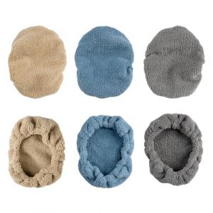 Polyte - 6 Housses en Microfibres - Recharge pour raclette Pare-Brise - ne Peluche Pas - Bleu/Gris/Bleu-Canard - 15 x 10 cm (Polyte Store, neuf)