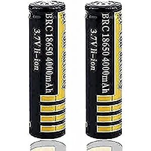 Batterie Rechargeable 3.7 Li-ION 4000Mah Batterie Bouton Grande Capacité Piles Supérieures pour Lampe De Poche LED, Lampe Frontale, Cloches,2 Pièces (Orchidée et Kasumi, neuf)