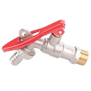 Robinet Pour Récupérateur Verrouillable,Cadenas Robinet Exterieur,Robinet Verrouillable,Blocco Rubinetto Esterno,Robinet Exterieur,Robinet D'Eau À Filetage 1/2 Pouce,Robinet D'Eau Verrouillable En Lai (Youluu-cd, neuf)