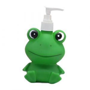 rongweiwang Distributeur de savon amusant, bouteille &agrave; pompe vide et rechargeable pour enfants, cadeau de salle bain, cerf brun, Grenouille (TKQ.Irene, neuf)