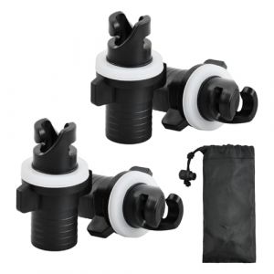 Culinavog Lot de 4 Adaptateur de Tuyau de Pompe de Kayak Gonflable, Adaptateur de Tuyau de Pompe &agrave; Pied pour Bateau, Adaptateur de Valve d'air en Plastique, Noir Adaptateur de Valve H-R pour Bateau (xiongjunze, neuf)