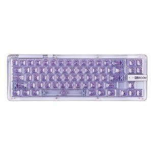 KiiBoom Phantom 68 Clavier m&eacute;canique joints verre rempla&ccedil;able chaud, BT5.0/2.4GHz/USB-C c&acirc;ble sans fil NKRO RVB batterie 4000mAh Win/Mac (MechLands FR, neuf)