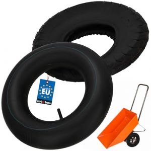 KOTARBAU&reg; Pneu de brouette de rechange avec chambre &agrave; air &agrave; 4 couches - Profil bloc - Pneu de brouette avec chambre &agrave; air - Roue de brouette - Diable - Pneu en caoutchouc plein - Roue de brouette en (KOTARBAU, neuf)