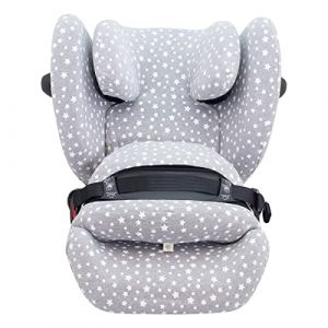 JYOKO KIDS Housse pour siège auto bébé en coton compatible avec Cybex Pallas G I-SIZE (Housse Pallas G, WHITE STAR) (JYOKO, neuf)