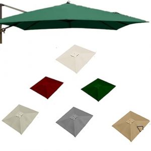 ZYXQQJ 4x3M Rectangulaire Auvent De Rechange pour Parasol Déporté 8 Baleines Toile De Rechange pour Parasol De Terrasse, Vert/Kaki/Bordeaux/Beige(Green,4x3m/13x9.8ft) (Wenjing's Shop, neuf)