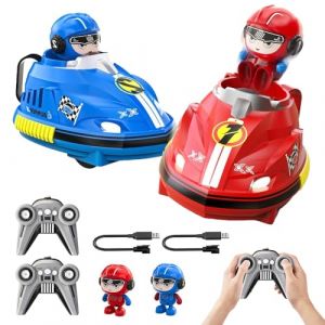 XUXLEKK Auto Tamponneuse Télécommandé Multijoueur, 2 Pièce Voiture Télécommandée Enfant, Voiture Jouet Collision avec Poupée Éjectable, Voiture Télécommandée Jouet, pour Garçon Fille 3+ Ans (BAHICARUTU SRL, neuf)