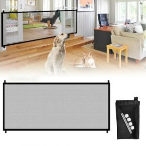 Barriere de securite chien Barrière de Sécurité Rétractable 0-180 cm Barriere de Securite Enfant Extensible Barriere de Securite Enroulable pour Enfants et Aux Chiens Petits Moyens Grands (ANETTEE GLOBALISS, neuf)