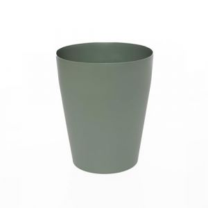 Sinoba Corbeille à papier - Poubelle en plastique - Idéale pour chambre d'enfant, bureau, cuisine - Hauteur : 26,5 cm - 12 l - Vert olive (discount-oase, neuf)