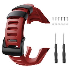 ANBEST Bracelet en TPU Compatible avec Suunto Ambit 3/2/1 Bracelet, Bande de Sport de Remplacement Convient à Suunto Ambit 2R/2S/3 Sport/3 Run, Rouge (ANBEST Store, neuf)