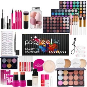 Coffret Maquillage Femme, Malette Maquillage, Kit de Maquillage Tout-en-un, Mallettes et Coffrets de Maquillage Trousse de Complète Cosmétique pour Les Femmes Filles Idée Cadeau de Noël (DragonLightMallEU, neuf)
