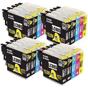 Yellow Yeti Remplacement pour Brother LC985 Cartouches d'Encre compatibles pour Brother DCP-J315W DCP-J125 DCP-J140W DCP-J515W MFC-J415W MFC-J220 MFC-J265W J410 (8 Noir + 4 Cyan + 4 Magenta + 4 Jaune) (SOKANA, neuf)