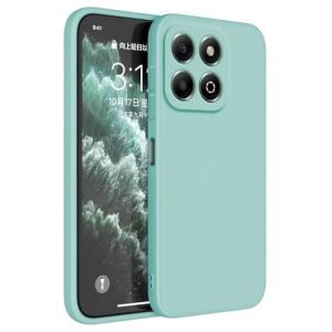 HAFFAN Coque en Silicone TPU Compatible avec Honor 200 Smart/Honor X7C / Honor X6B 5G (6.8" inches), Housse Etui de Protection pour T&eacute;l&eacute;phone Portable - Cyan Clair (haffan, neuf)