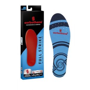 SORBOTHANE Sorbo Pro Semelles intérieures pour homme et femme - Absorption des chocs, antibactériennes, protection pendant le sport et l'activité - Taille 46-48 - Gris/rouge (TradeINN, neuf)
