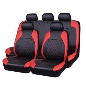 LXBSXY pour Renault Kadjar 2015-2022,Ensemble Complet de Housses de si&egrave;ge de Voiture en Cuir imperm&eacute;able,Compatible airbag lat&eacute;ral, Lavable et Facile &agrave; Installer,A-Red (郁华, neuf)