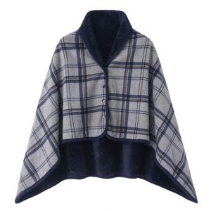 G&eacute;n&eacute;rique Cape Polaire Plaid Femme Hiver Chaud Flanelle Polaire Poncho Ch&acirc;les Doux Et Confortable Cape avec Boutons Elegant Ch&acirc;les pour Maison, Bureau, Voyage (DSxnaPLQ, neuf)