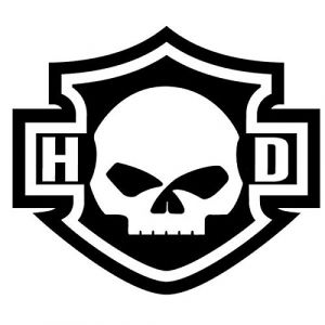 Stickers pour Casque rétro réfléchissant Harley Davidson crâne (liupengchengDP11, neuf)