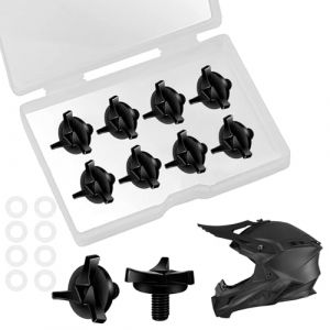 Vis de Visière de Casque,Vis de Visière de Casque de Moto,Vis de Casque Circonscription,Vis de Casque de Moto Amovibles,Vis pour Casque de Moto avec 1 Boîte en Plastique 8 Pièces Noir Tokaneit (JUSSD, neuf)