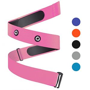 Onlyesh Ceinture Cardio Ceinture de Remplacement Elastique Sangle de Poitrine pour Garmin, Wahoo Sport Moniteur de Fr&eacute;quence Cardiaque (Rose) (Eliauk-eu, neuf)