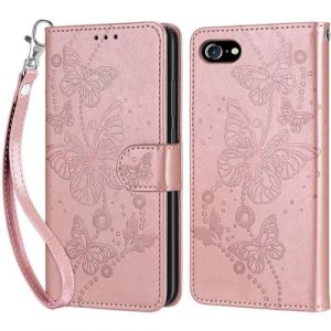 Coque pour iPhone 7 / iPhone 8 / iPhone SE 2020/2022, Housse Etui Portefeuille Cuir Multifonction, Fermeture Magn&eacute;tique &agrave; Clapet Anti-Choc Compatible avec Coque iPhone SE 2020/2022 Book - Or Rose (KENHONER, neuf)