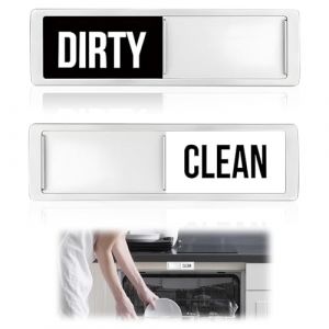 Panneau Magn&eacute;tique Propre Sale pour Lave-Vaisselle &ndash; Aimant Coulissant Indicateur Propre Sale &ndash; Accessoire Pratique de Cuisine, Magnet R&eacute;sistant Aux Rayures pour Lave-Vaisselle, R&eacute;frig&eacute;rateur (JiaHeHe, neuf)