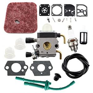 MCHNIC Carburateur Carb avec Carburateur Membrane Joint Réparation kit pour HS45 HS75 HS80 HS85 Stihl FS38 FC55 Fc75 Fc85 FS310 Zama C1Q-S169B Le Taille-Haie et Tuyau (Rumel, neuf)