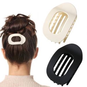 Pince à Cheveux Plate, Barettes Cheveux Femme, Pince à Cheveux Bec De Canard, Pince Plate Pour Cheveux, Pince Cheveux Femme Plate, Pinces à Cheveux Au Design Courbé, Pince Cheveux Forte Tenue (A+B) (sSaangiAO, neuf)