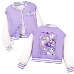 Kpop D-Demon H-Hunters Veste Enfants et Adolescents Veste Varsity Style Baseball, Y2K Style Streetwear avec Motif Anime, Blouson Aviateur pour Gar&ccedil;on & Fille (XINSAHN, neuf)