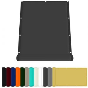 Voile D'Ombrage pour Balcon Brise Vue 200 x 400 cm Tissu Polyester UV Protection avec Oeillets Filet Protection Solaire pour Piscine Voitures Camping Et Patio, Gris Foncé (LvLiangShiLiShiQuYiGeDianZiShangWuYouXianGongSi, neuf)