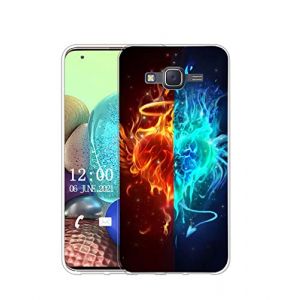 Sunrive Coque Compatible avec Samsung Galaxy J5 2015, TPU Silicone Étui Housse Protecteur Souple Gel Transparent Back Cover Mignon Motifs Antichoc Case(Bleu, Rouge, cœurs, Amour) (sunrive, neuf)