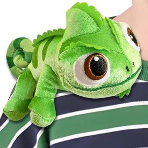 MXYZQDE Doudou caméléon en peluche colorée pour costume de Raiponce pour femme - Design mignon - Sac à bandoulière - Décoration idéale pour Pascal Raiponce - Cadeau pour jouer et décorer (05xianyao, neuf)