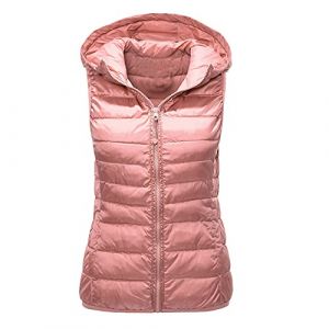 Doudoune sans Manches Hommes et Femme Hiver Chaud Manteaux sans Manches &agrave; Capuche Veste Matelass&eacute;e Femme Automne Hiver (extensivc, neuf)