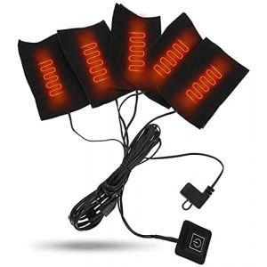 Tapis chauffant USB, couverture chauffante USB, chauffage &eacute;lectrique USB, cinq coussinets de chauffage portables &eacute;tanches et pliables &agrave; temp&eacute;rature r&eacute;glable (Zeeshat, neuf)